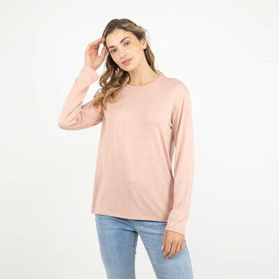 Polera Manga Larga Mujer Alma Rosado