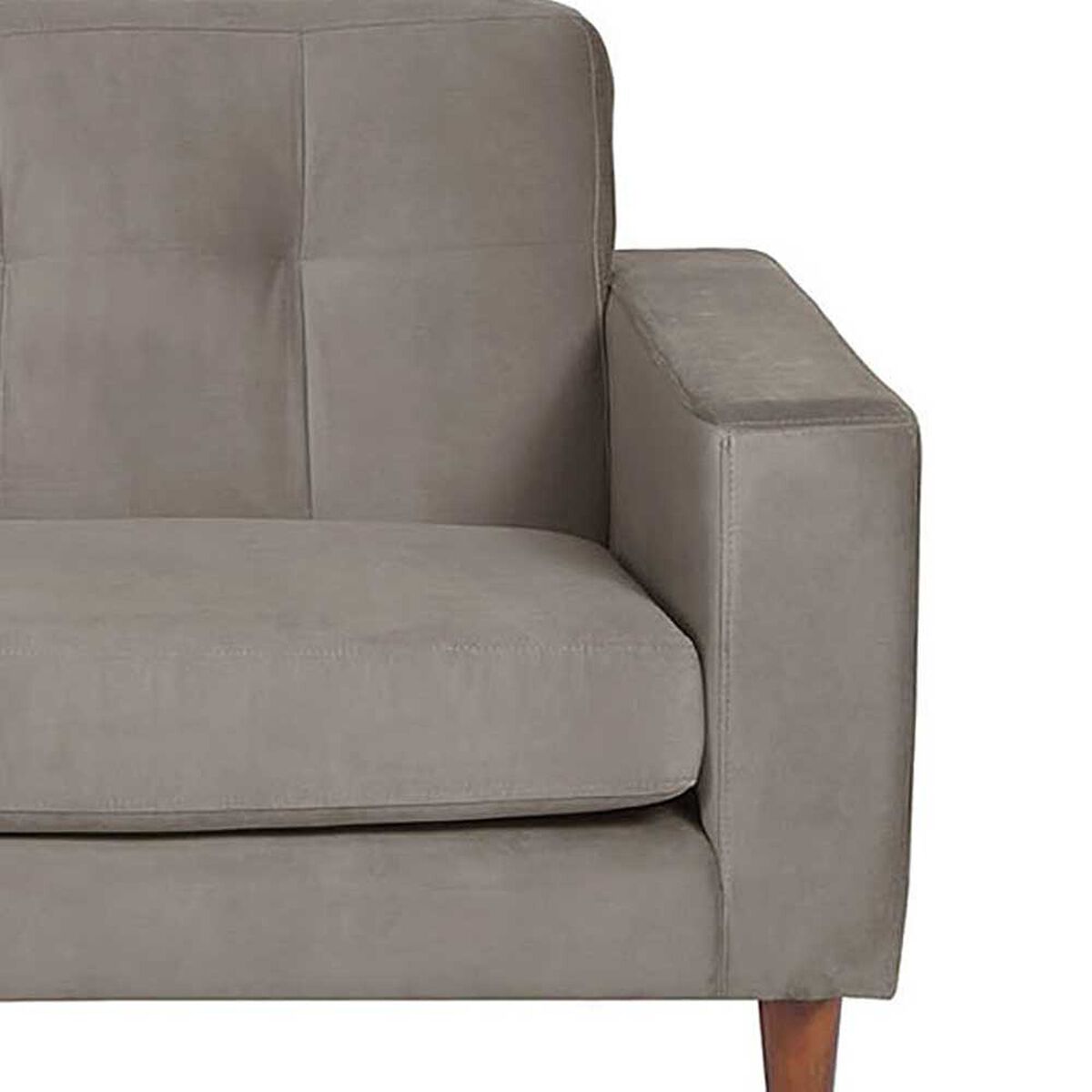 Sof&aacute; Seccional Izquierdo Latam Home Salermo Tela Velvet 3 Cuerpos Gris