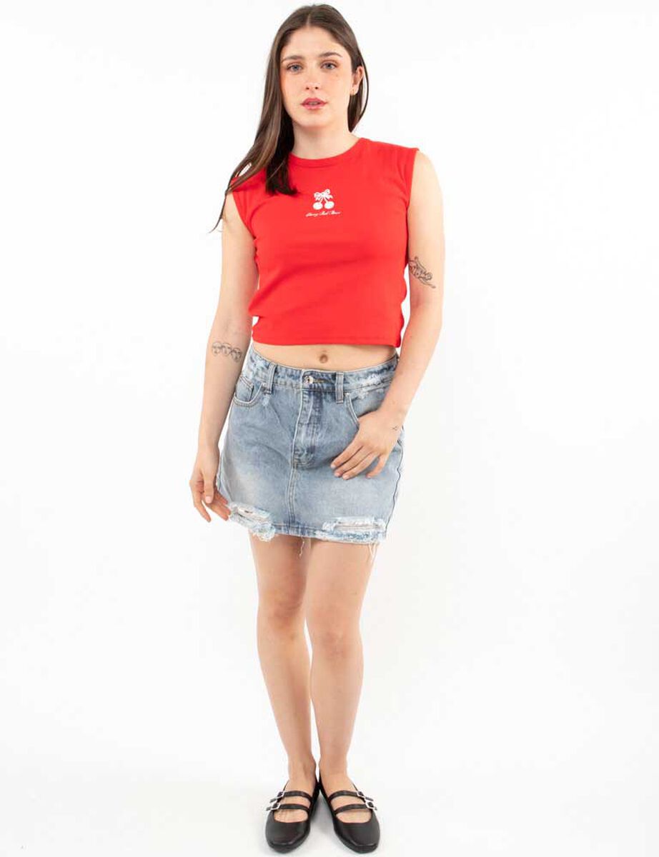 Falda Mini Denim Mujer Icono