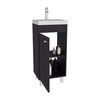 VANITORIO RIVERA 1 PUERTA 84X32X40,2 CM WENGUE