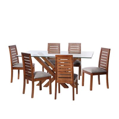 Juego de Comedor Latam Home Merida 6 Sillas Gris
