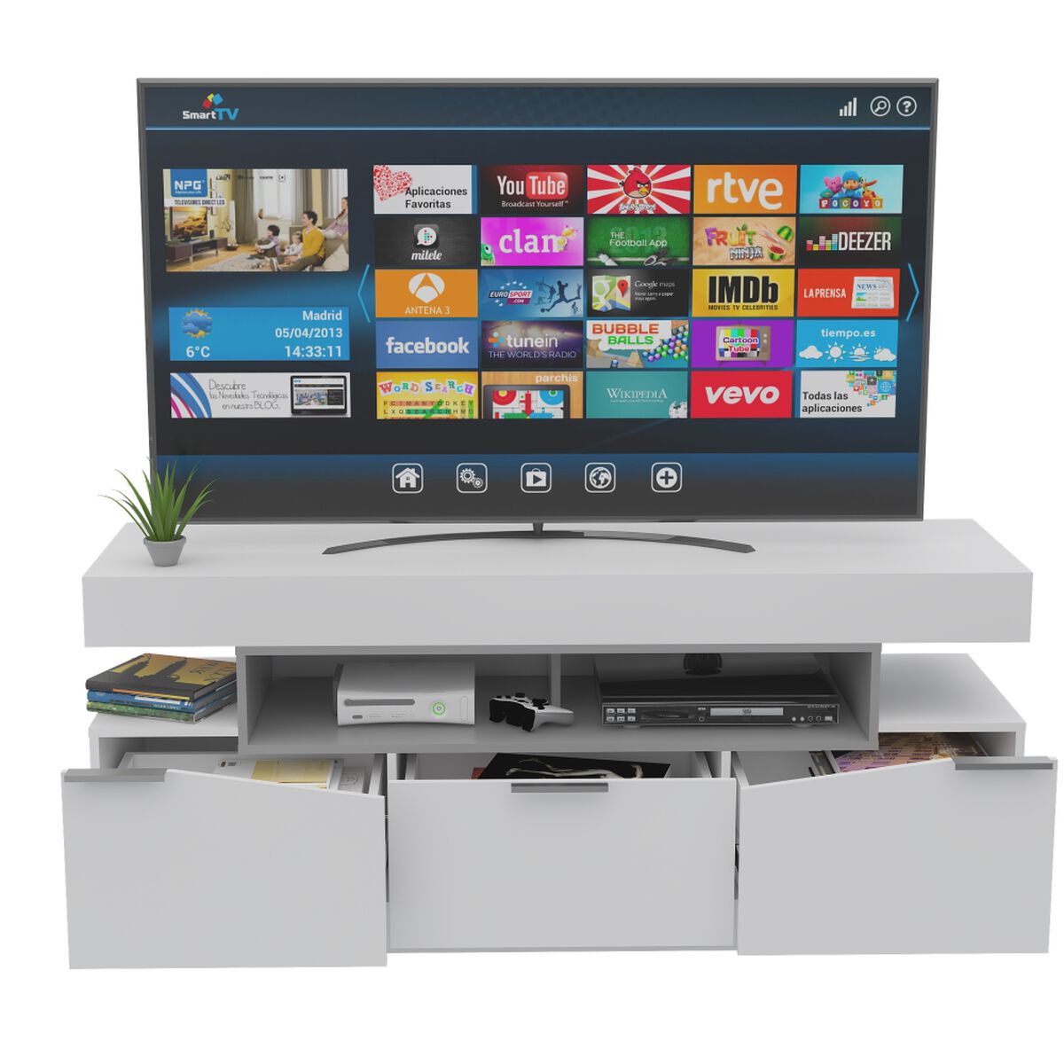 Rack TV TuHome Porto Hasta 55"