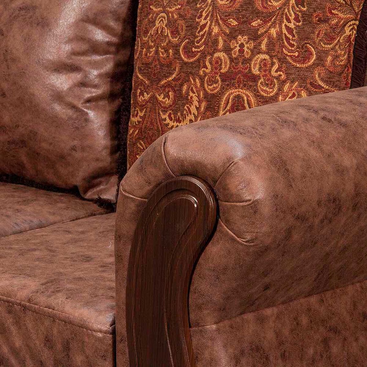 Juego de Living Black Factory Sofia 6 Cuerpos Caf&eacute;