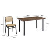 Juego de Comedor Vekkahome Alma Duna 4 Sillas Caf&eacute;