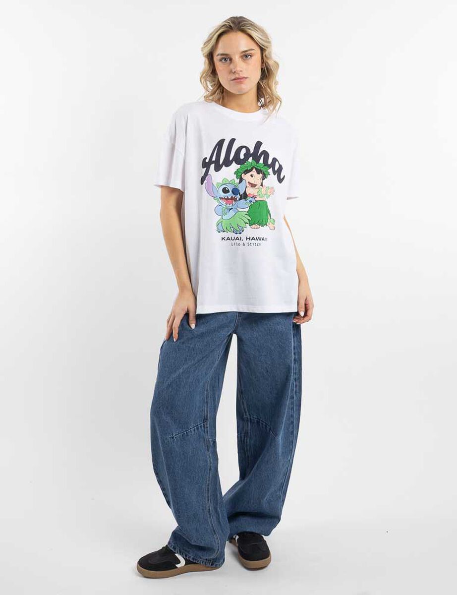 Polera Oversize Manga Corta Mujer Licencias