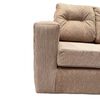 Juego de Living Kea Nize Sofá 3 Cuerpos + Dos Pouf Tela Beige