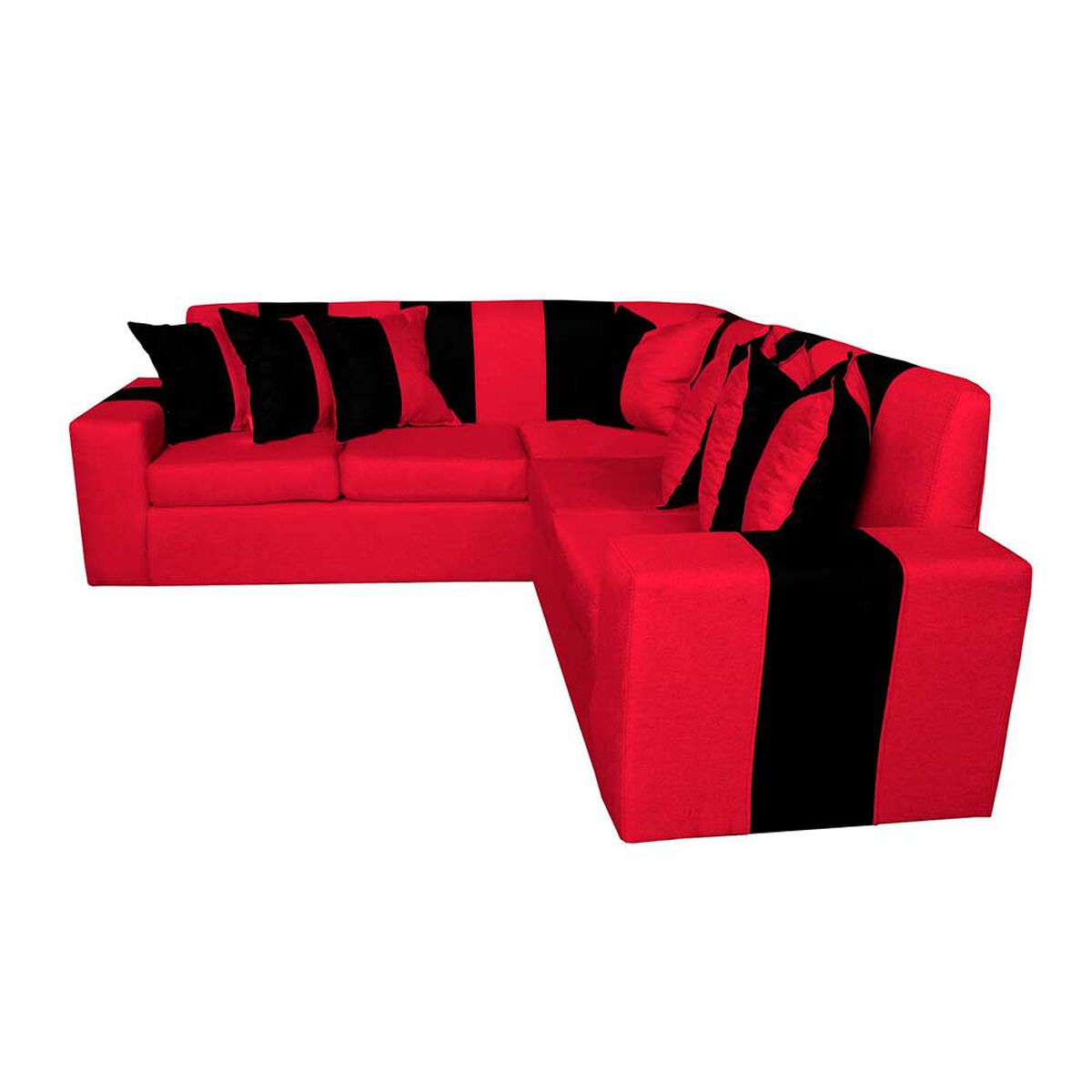 Sof&aacute; Secccional Muebles MYM Victor 4 Cuerpos Burdeo Negro