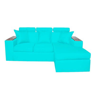 Sofá Modular Muebles MYM Heytan 4 Cuerpos Turquesa