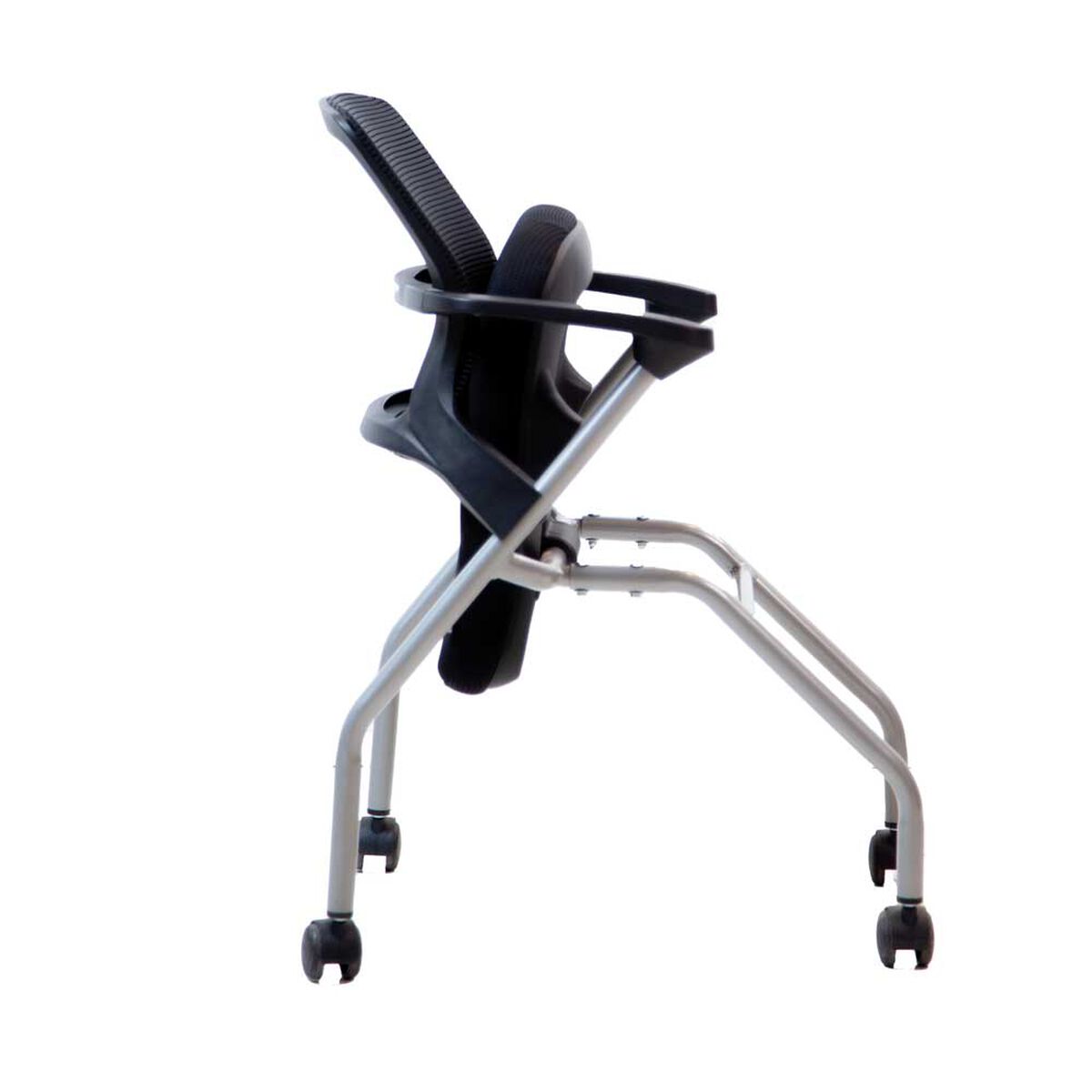 Silla Escritorio Plegable Tela Silcosil Nápoles Negro