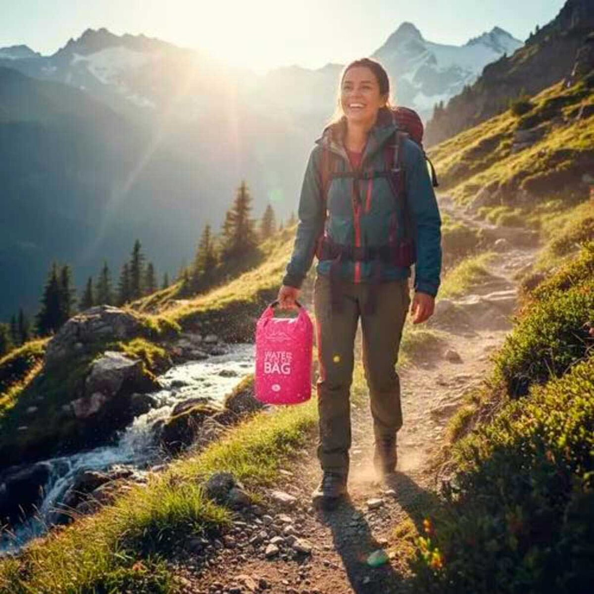Bolso Impermeable Flotante Outdoor 2L Rosada Pro Outdoor