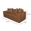 Sofá + 2 Pouff Diseños A&M Home Maxi 5 Personas Chocolate