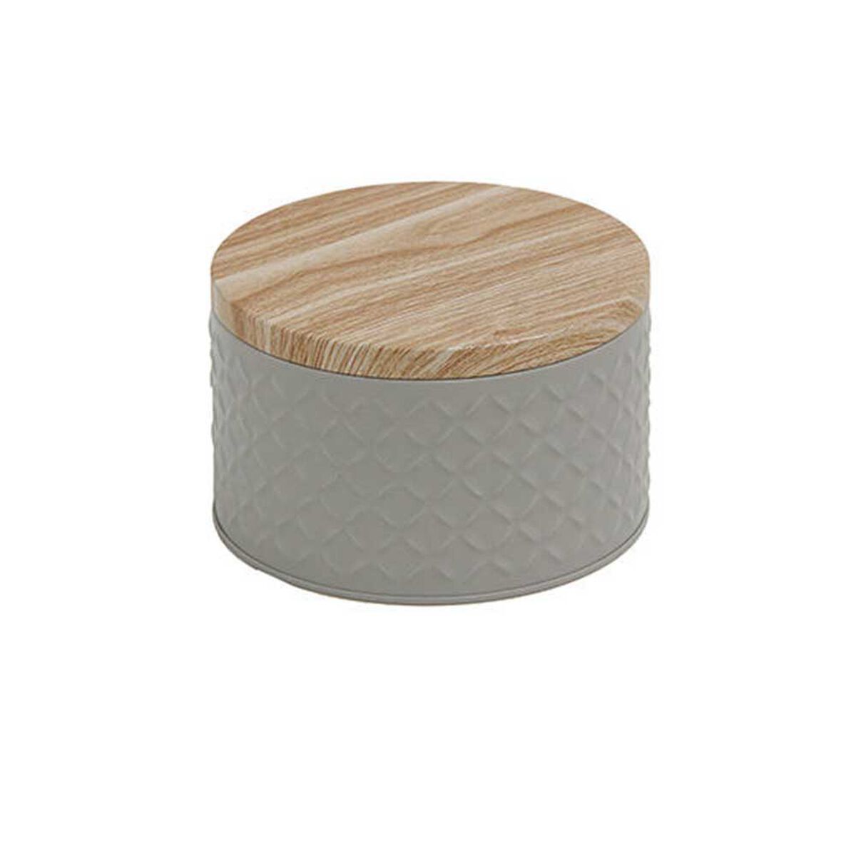 Lata Decorativa Metal Vgo 8.5 x 13.5 cm Gris