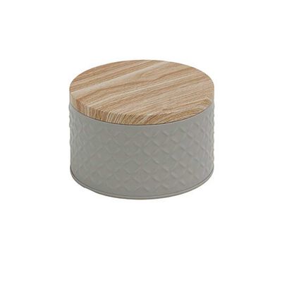 Lata Decorativa Metal Vgo 8.5 x 13.5 cm Gris