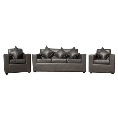 Juego de Living Almore Paris Sofá 3 Cuerpos + Dos Sillones 1 Cuerpo Café