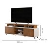 Rack TV Vekkahome Olimpic Hasta 70" Café Beige