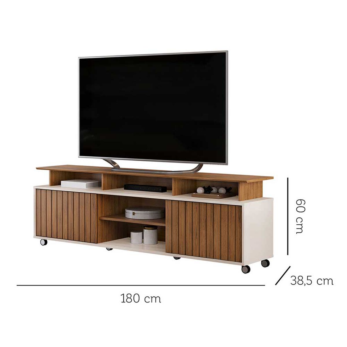 Rack TV Vekkahome Olimpic Hasta 70" Café Beige