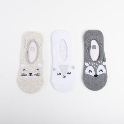 Imagen 2 del producto Pack 3 Calcetines Invisible Mujer Icono Surtido