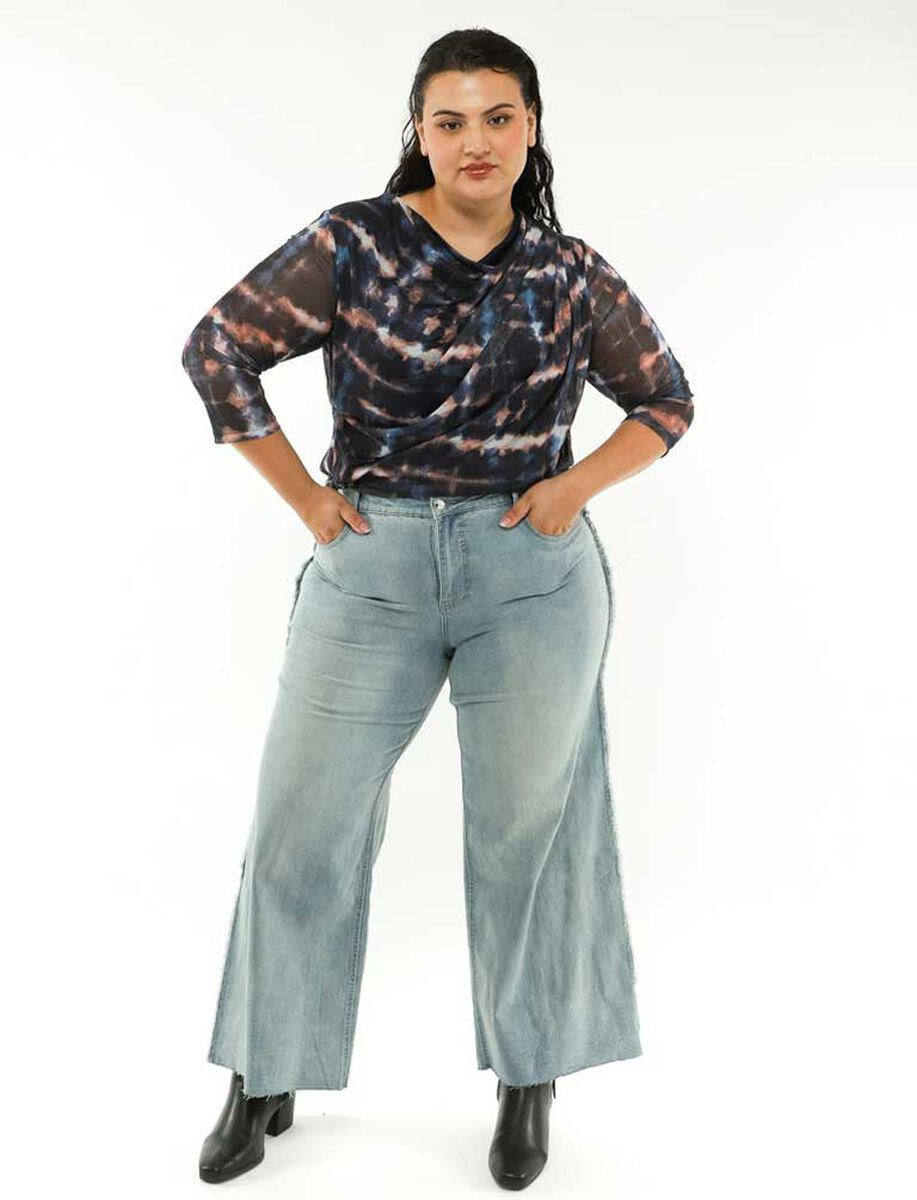 Jeans Wide Led Mujer Extralindas