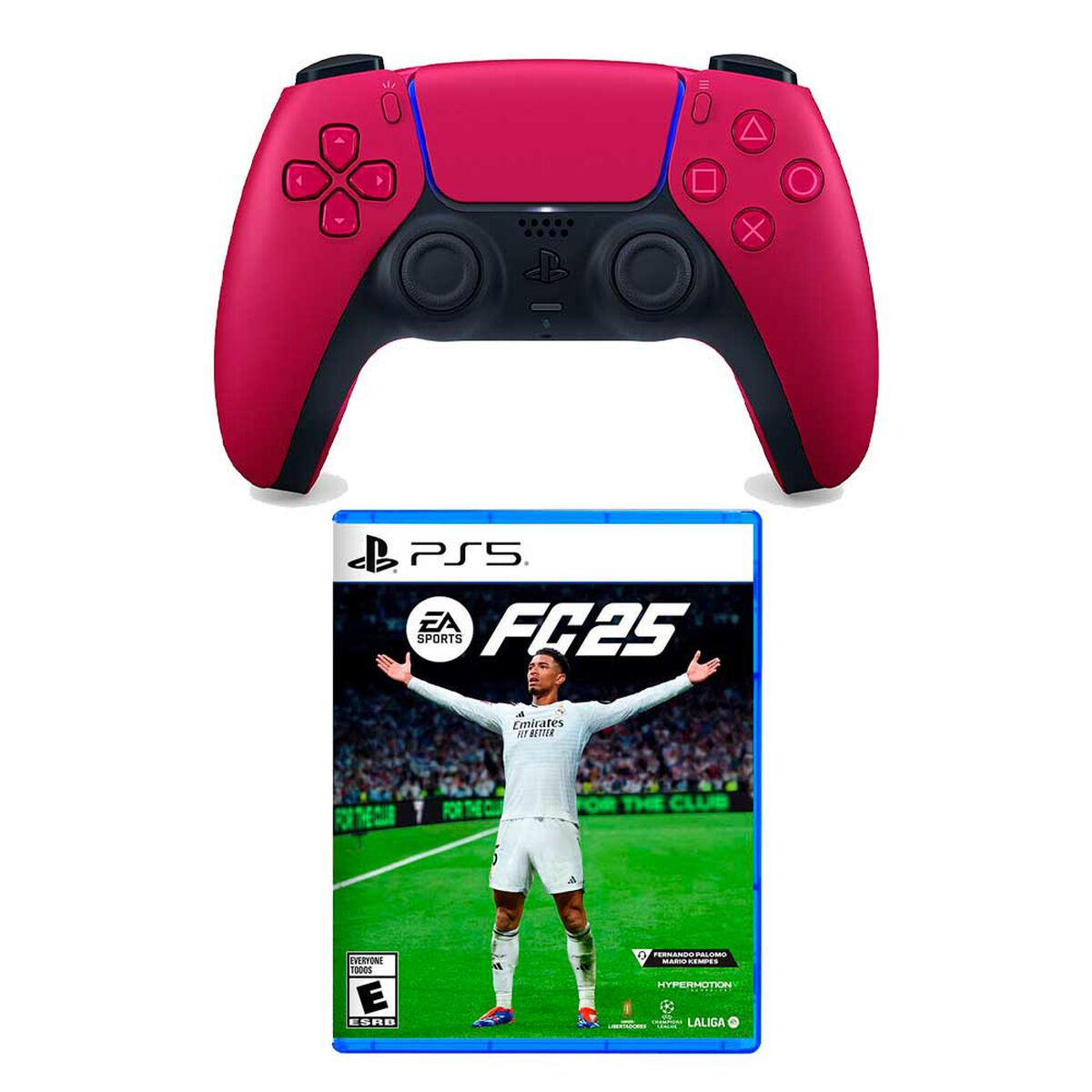 Combo Control Inalámbrico Sony PS5 DualSense Rojo + Juego PS5 EA Sports FC 25