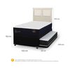 Cama Nido CIC 1,5 Plazas Premium + Respaldo Torino Alpino