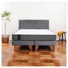 Cama Europea Latam Home Base Dividida 2 Plazas Zen Best Gris + Respaldo Flotante