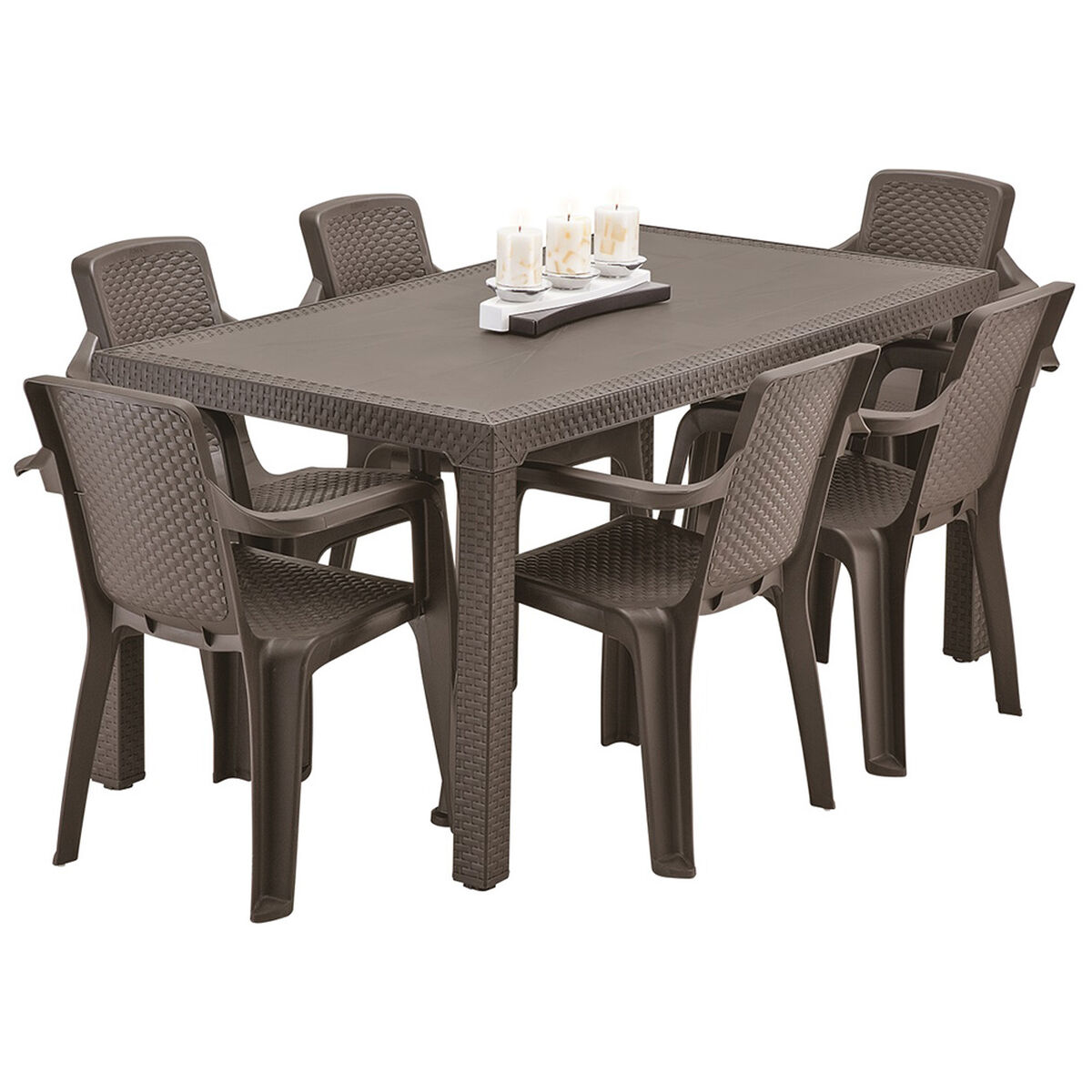 Mesa para Terraza Rimax Eterna Familiar Wengue 150X80