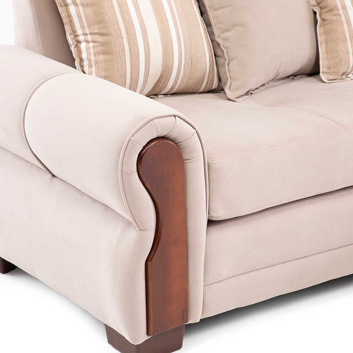 Sof&aacute; Seccional Living Factory Arizona 4 Cuerpos Beige