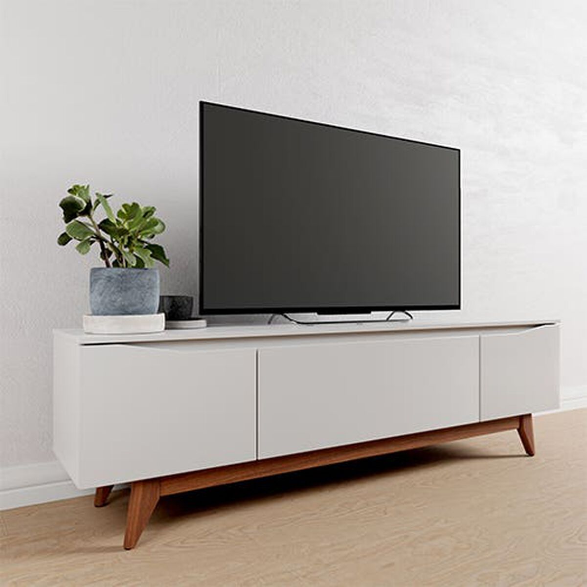 Rack TV Decocasa Flyn Hasta 75" Blanco
