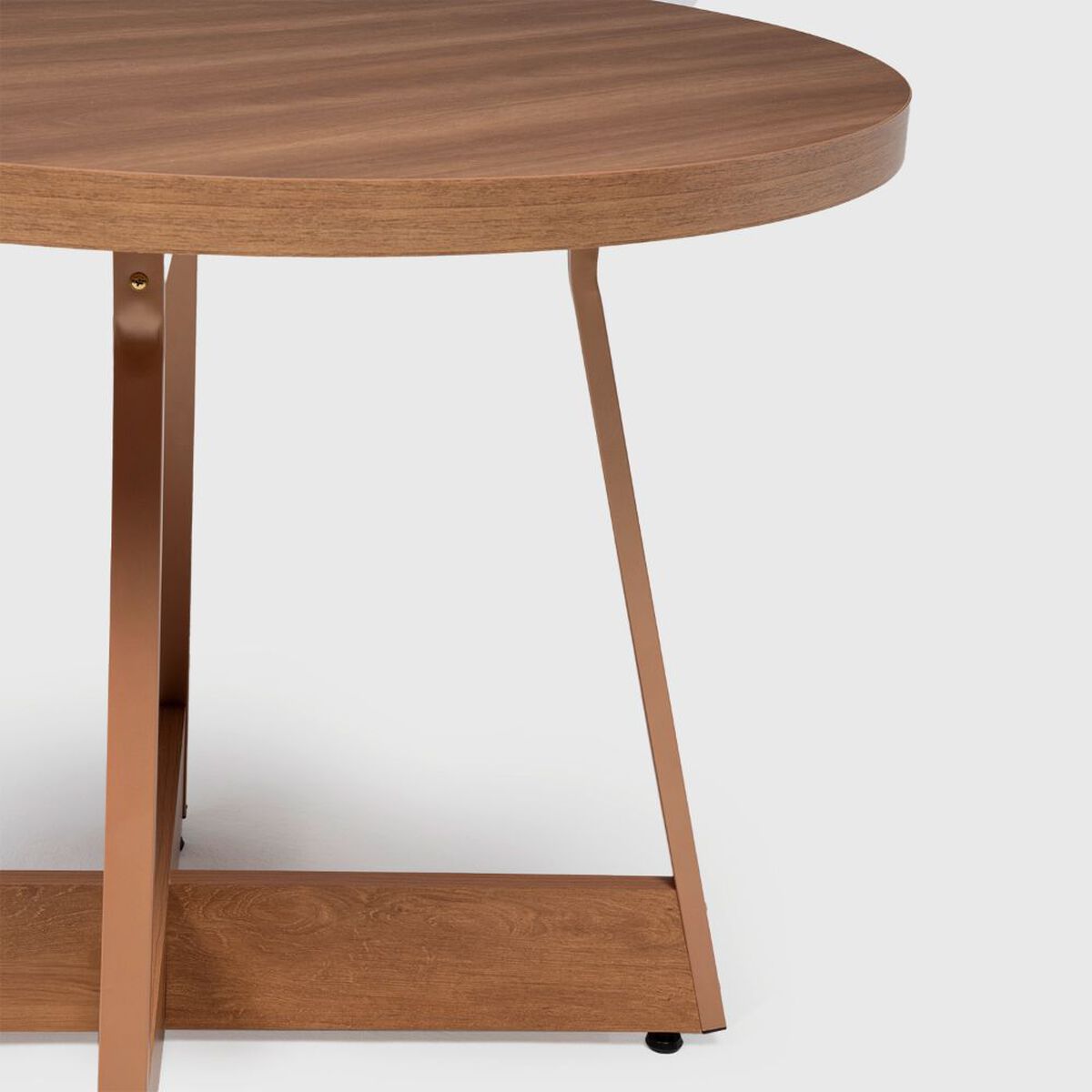 Mesa de Comedor Redonda Roca Capitolio 100cm Canela