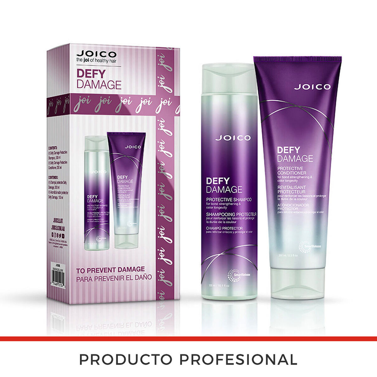 Pack Shampoo 300 ml + Acondicionador Protector Defy Damage Joico 250 ml