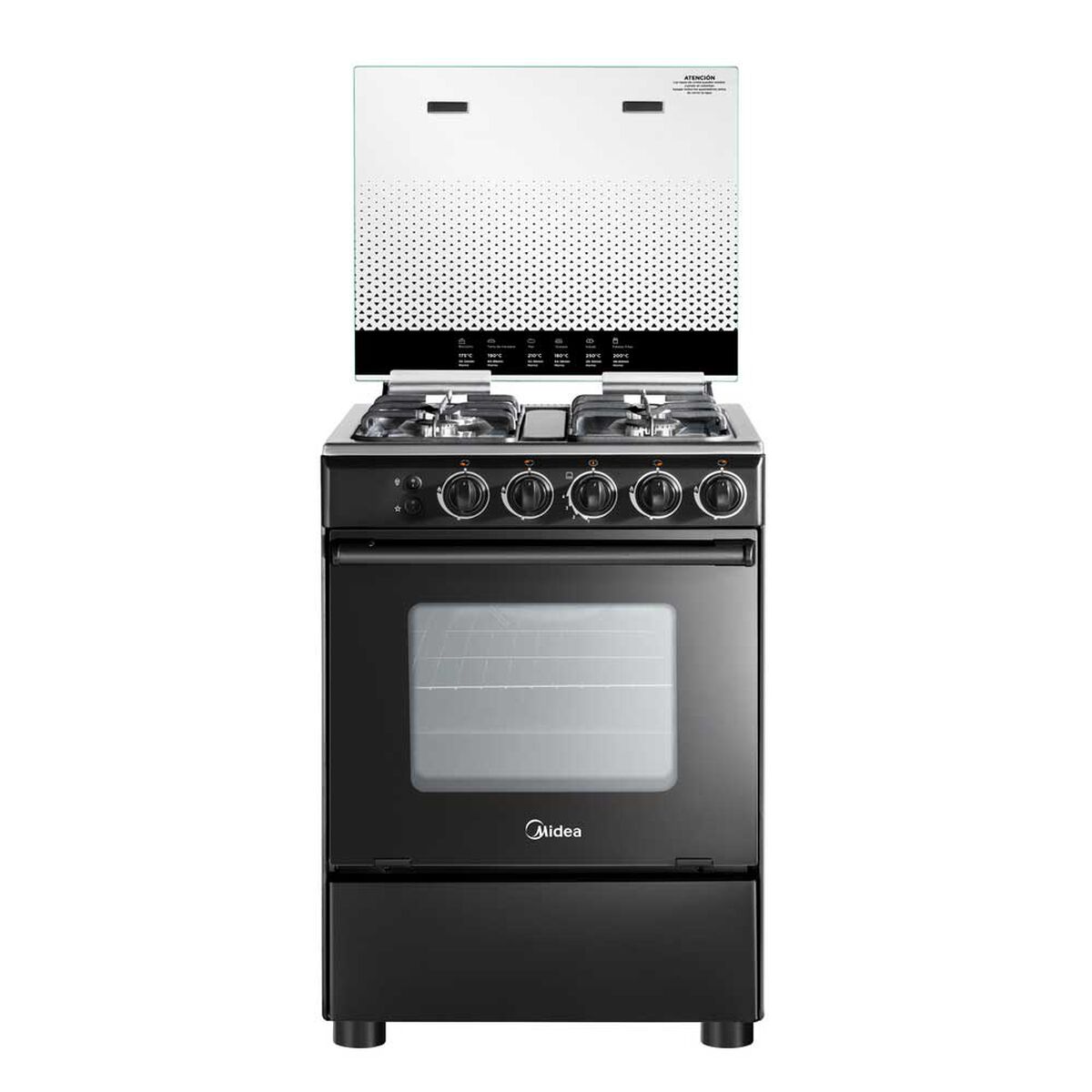 Cocina a Gas Midea MCG-4QSG24NSBK 4 Quemadores
