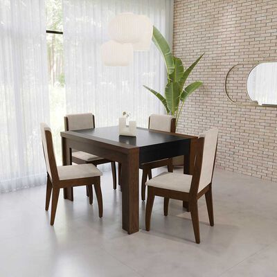 Imagen 1 del producto Juego de Comedor Decocasa Lorenzi 4 Sillas Café