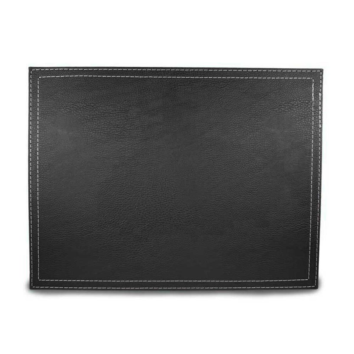 Set 4 Individuales Doral Eco Cuero Rectangular 32x42 Negro