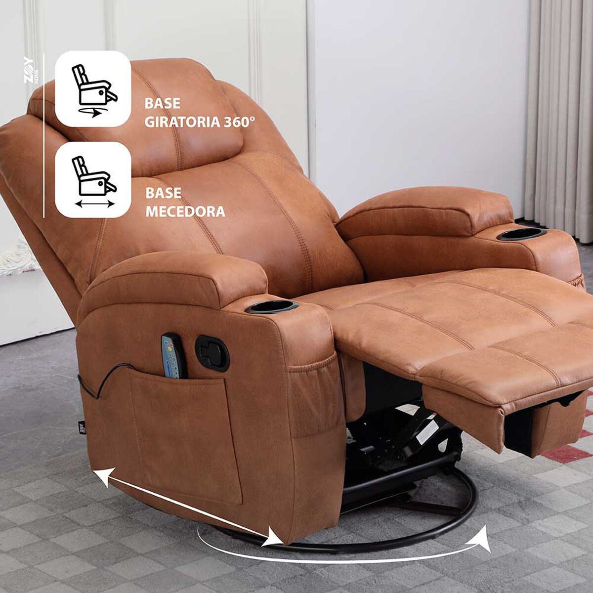 Bergere Zoy Home Lhasa 1 Cuerpo Multifunci&oacute;n Masaje Caf&eacute;