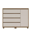 Cómoda Vekkahome Coimbra 4 Cajones 1 Puerta Café