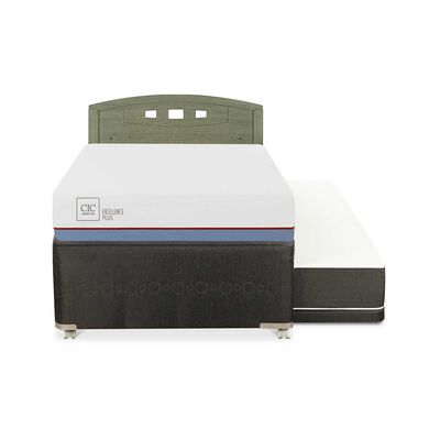 Cama Nido CIC 1,5 Plazas Excellence Plus + Respaldo Gales Olivo
