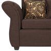 Sofá Seccional Derecho Essenza New Isabella Tela Catania Chaise longue + Sofá 2 Cuerpos Café