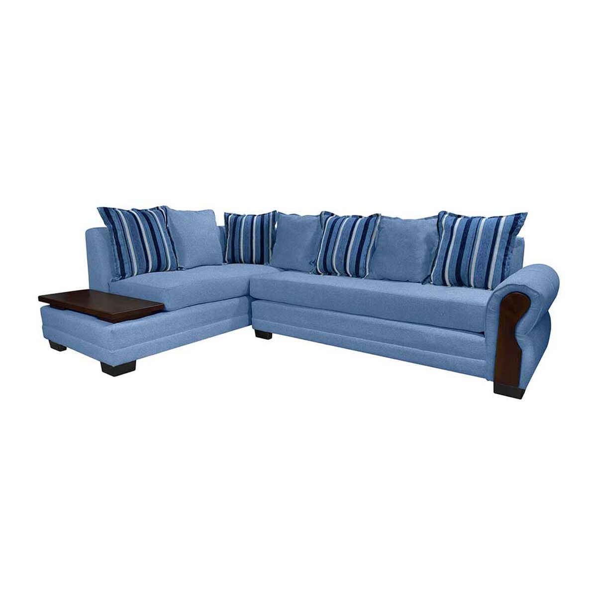 Sofá Seccional Living Factory Dakota 6 Cuerpos Azul