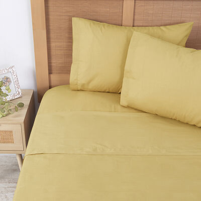 Imagen 2 del producto Juego de Sábanas Mashini 144 Hilos 2 Plazas Lisa Mostaza