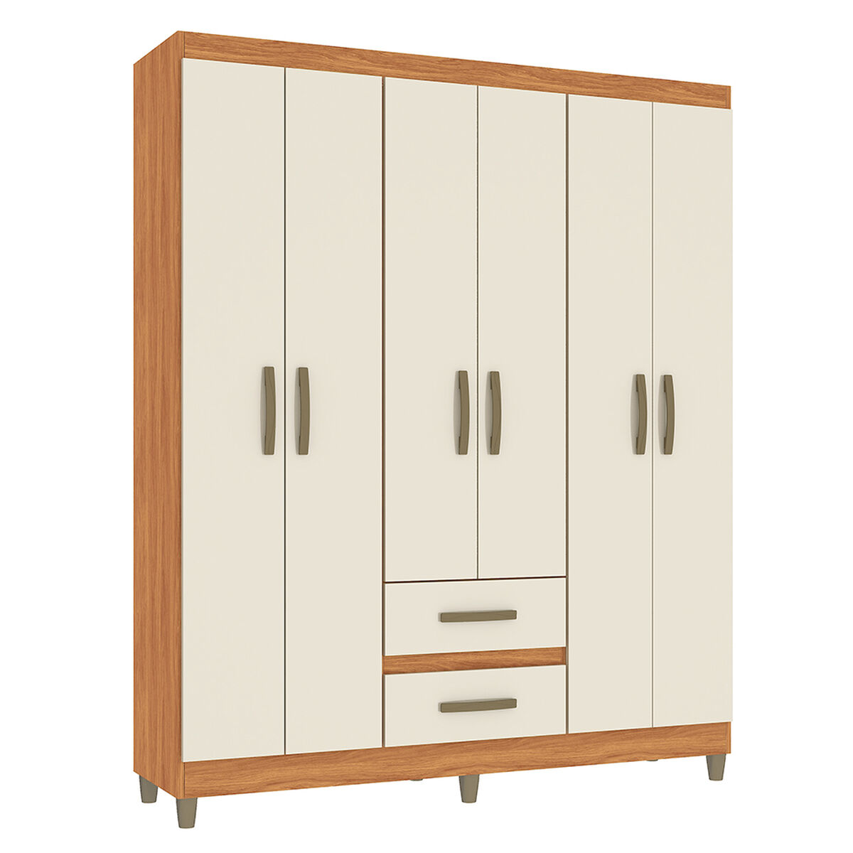 Cl&oacute;set Vekkahome Coimbra 6 Puertas 2 Cajones Blanco