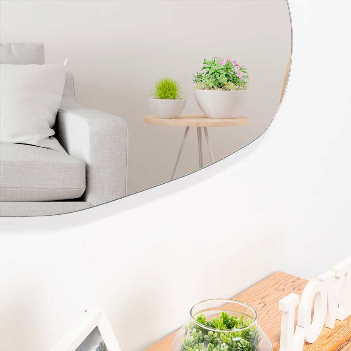 Espejo Tuhome Tribeca 46 x 88 cm Diseno Irregular&nbsp;