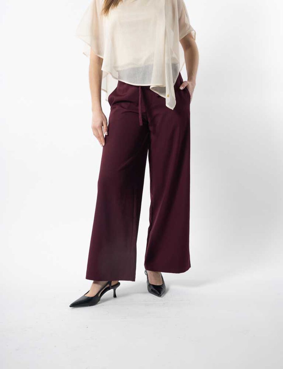 Pantal&oacute;n Sastrero Amarra  Wide Leg  Mujer Zibel