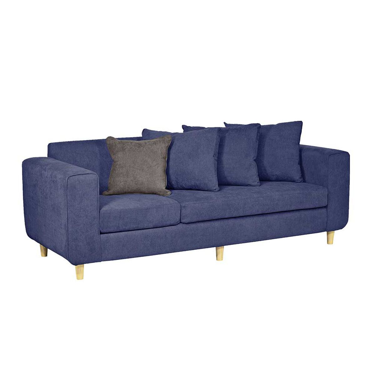 Sofá Innovamuebles Eagle Tela 3 Cuerpos Azul