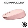 Mouse inal&aacute;mbrico &oacute;ptico Logitech M170 Rosado