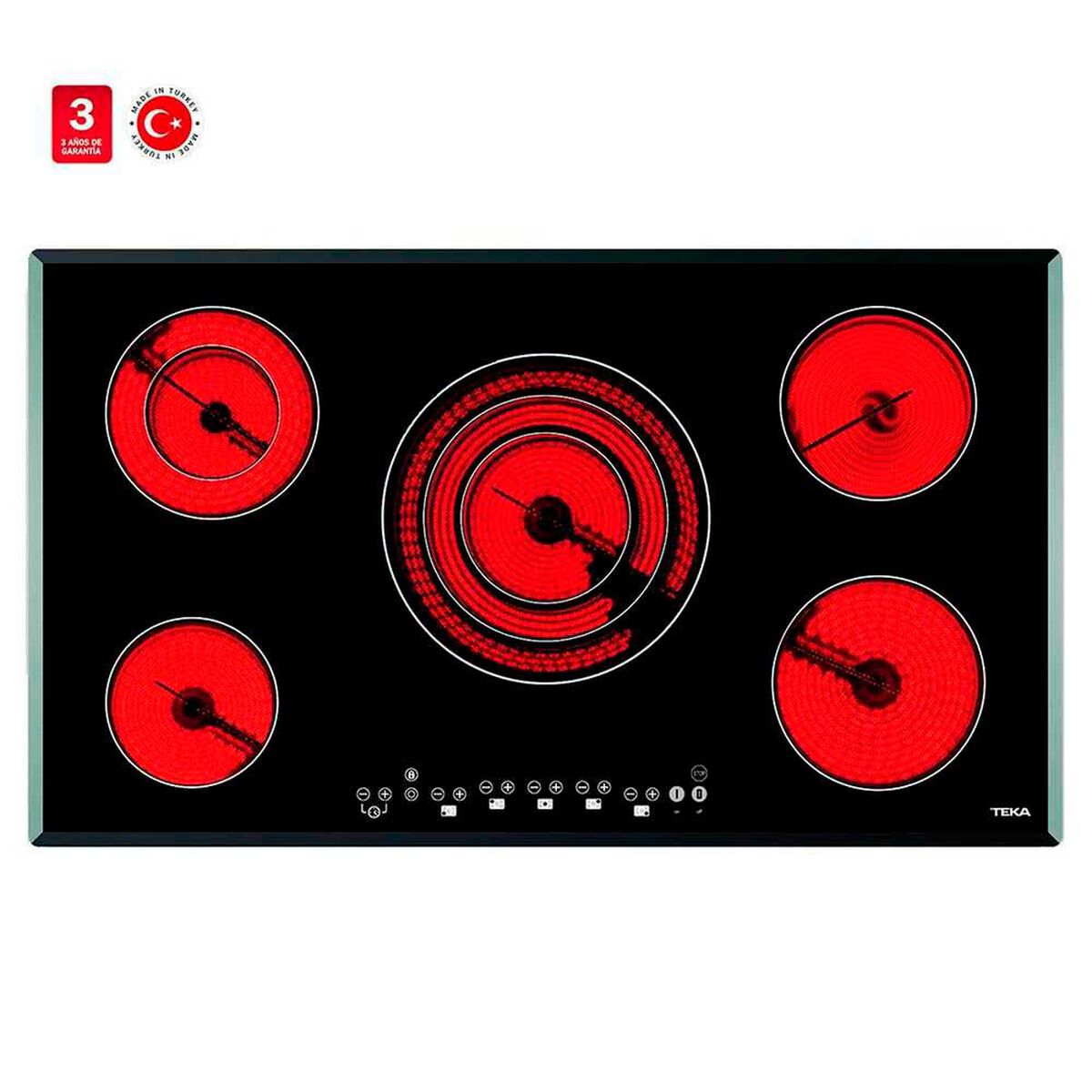 Encimera El&eacute;ctrica Teka VitroTR 951 5 Quemadores