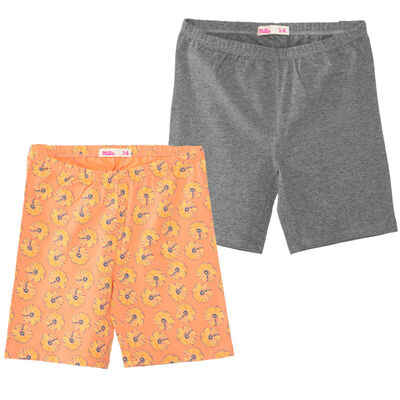 Pack 2 Calza Estampada Corta de Algodón Niña Mila