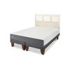 Cama Europea CIC Base Dividida 2 Plazas Smart + Respaldo Torino Alpino