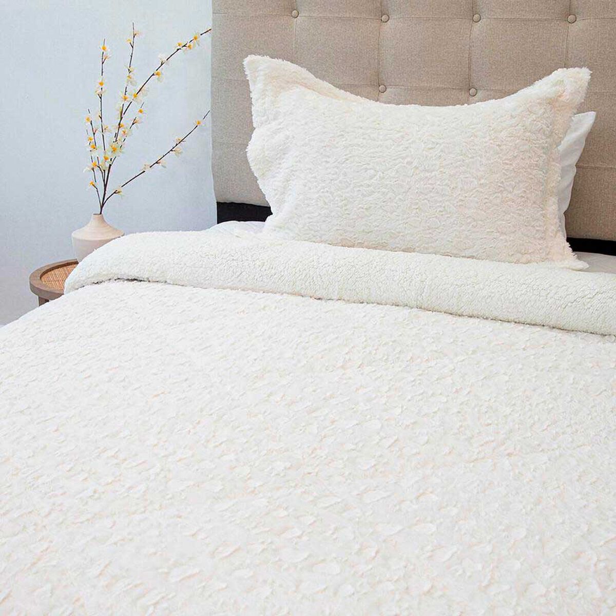 Cubrecama Doral 1,5 Plazas Crudo Senses