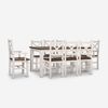 Juego de Comedor CIC Provenza 6 Sillas + 2 Sitiales Blanco