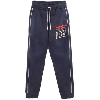 Pantalón Buzo de Algodón Niño Cutback Azul